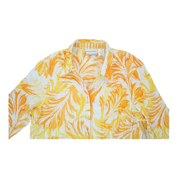 Alfred Dunner Shirt‎ Womens Button Up Floral Print Petites 16P 3/4 Sleeves - Picture 3 of 4